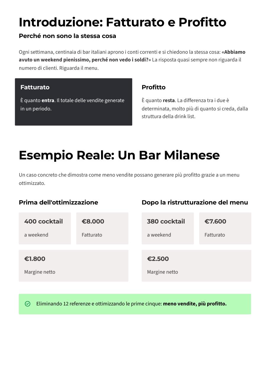 Pagina Menù